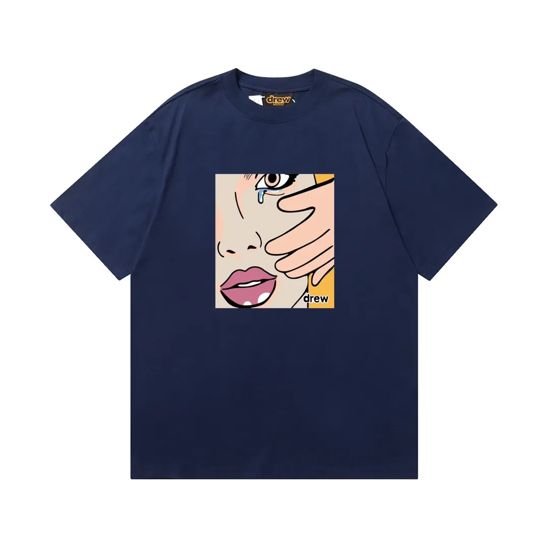 D 048 9 2023SS Same Style drew T g , ！ Quality！！ ， Quality！！ ， ！！ ， ， ， ， ， 。 Sizes：S M L XL ：Black White Royal Blue Red Brown White Orange